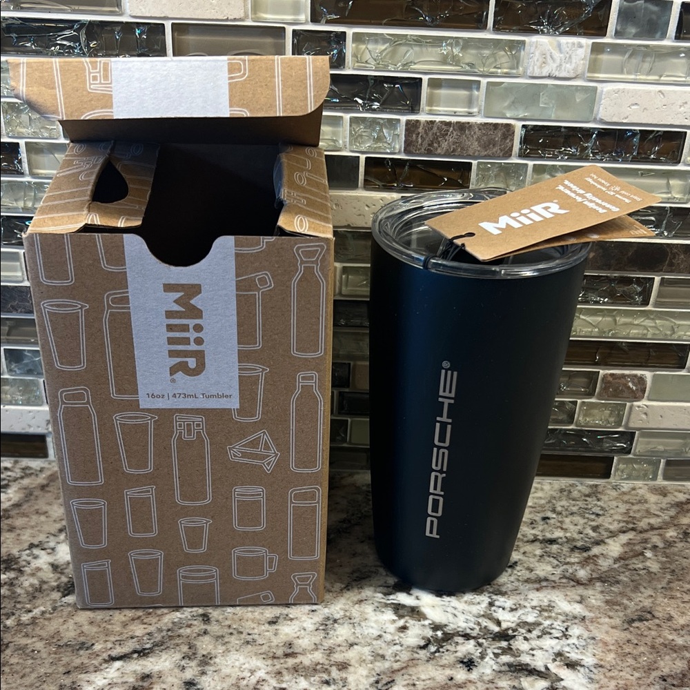 Porsche Black 16 oz Tumbler by MiiR